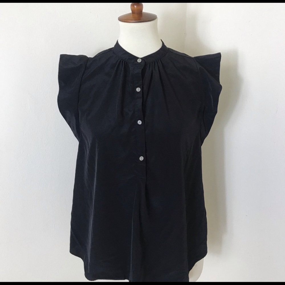 Hatch Georgina flutter sleeve top